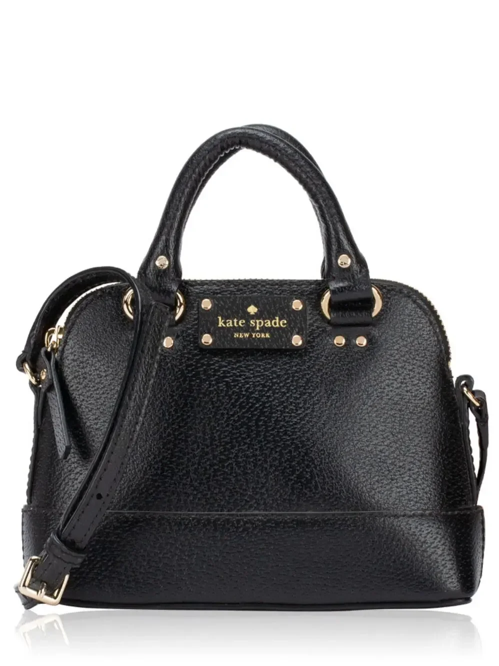 Kate Spade Wellesley Mini Rachelle Satchel Leather Crossbody Top Handle Black